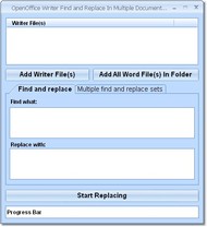 OpenOffice Writer Find and Replace In Multiple Doc screenshot